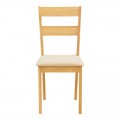 Καρέκλα Dallan Pakoworld Rubberwood Σε Φυσική Απόχρωση 40X47.5X89Εκ
