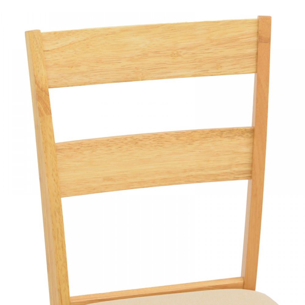 Καρέκλα Dallan Pakoworld Rubberwood Σε Φυσική Απόχρωση 40X47.5X89Εκ
