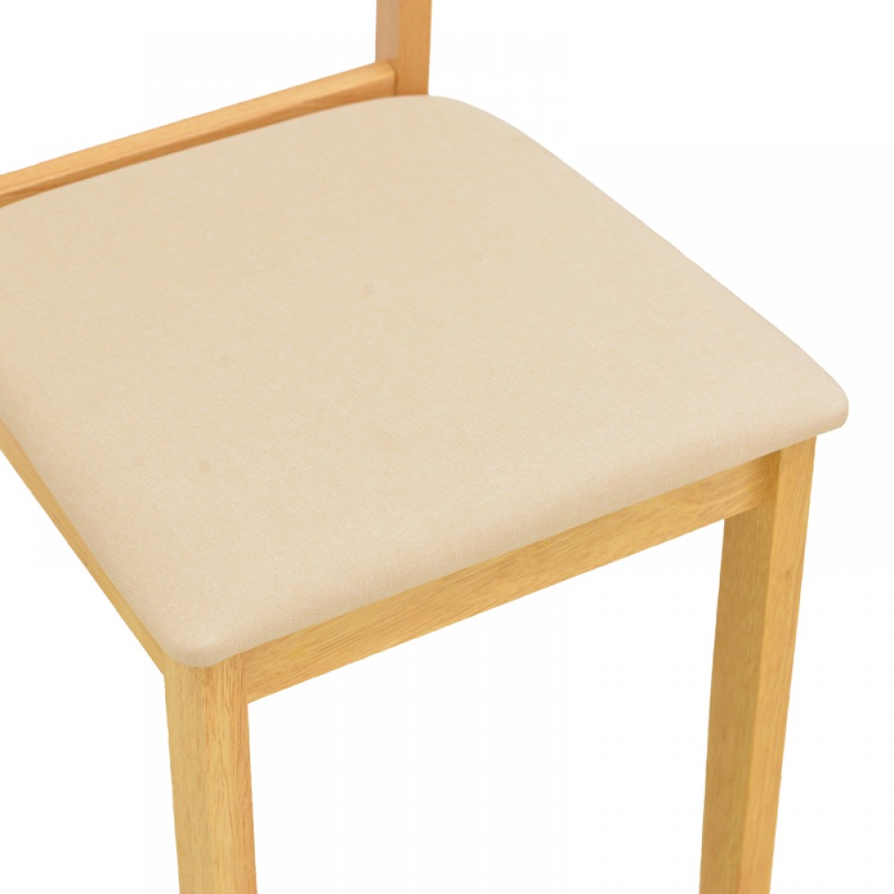 Καρέκλα Dallan Pakoworld Rubberwood Σε Φυσική Απόχρωση 40X47.5X89Εκ
