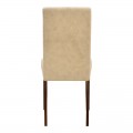 Καρέκλα Zeben Pakoworld Εκρού Ύφασμα Με Καρυδί Rubberwood 43,5X55,5X93,5Εκ
