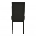 Καρέκλα Zeben Pakoworld Μαύρο Pu Με Πόδι Μαύρο Rubberwood 43,5X55,5X93,5Εκ