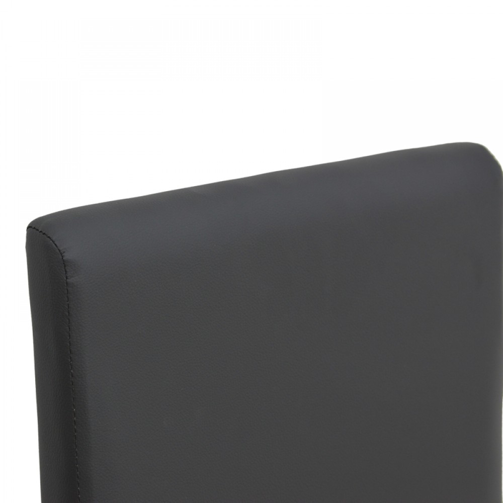 Καρέκλα Zeben Pakoworld Μαύρο Pu Με Πόδι Μαύρο Rubberwood 43,5X55,5X93,5Εκ