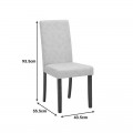 Καρέκλα Zeben Pakoworld Μαύρο Pu Με Πόδι Μαύρο Rubberwood 43,5X55,5X93,5Εκ