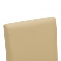 Καρέκλα Zeben Pakoworld Εκρού Pu Με Πόδι Μαύρο Rubberwood 43,5X55,5X93,5Εκ