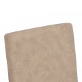 Καρέκλα Zeben Pakoworld Μπεζ Ύφασμα Με Πόδι Μαύρο Rubberwood 43,5X55,5X93,5Εκ
