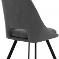 Καρέκλα Initiate Pakoworld Ανθρακί Ύφασμα-Πόδι Μαύρο Μέταλλο 48X57X85Εκ