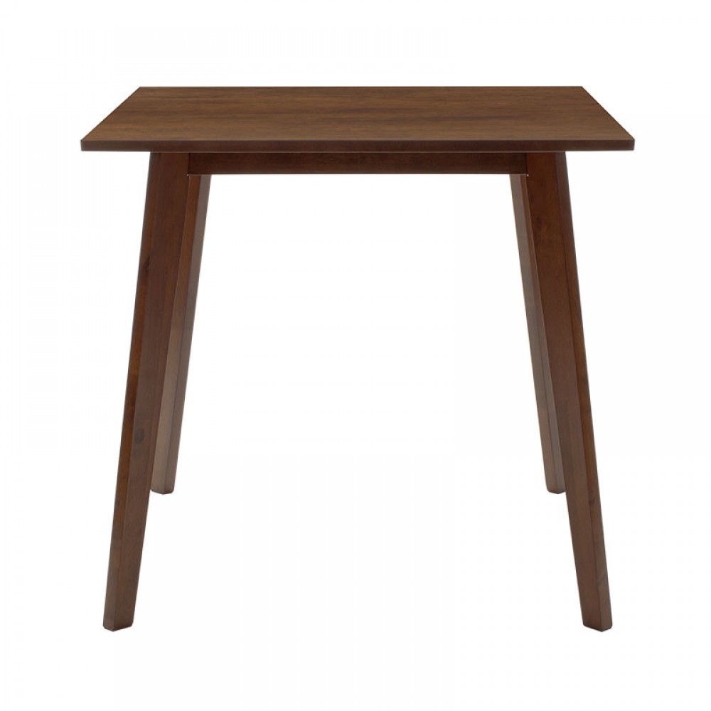 Τραπέζι Benson Pakoworld Mdf Με Καπλαμά  Χρώμα Καρυδί 80X80X75Εκ