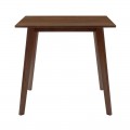 Τραπέζι Benson Pakoworld Mdf Με Καπλαμά  Χρώμα Καρυδί 80X80X75Εκ