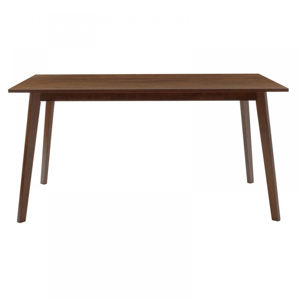 Τραπέζι Benson Pakoworld Mdf Με Καπλαμά Χρώμα Καρυδί 150X90X75Εκ