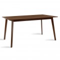 Τραπέζι Benson Pakoworld Mdf Με Καπλαμά Χρώμα Καρυδί 150X90X75Εκ