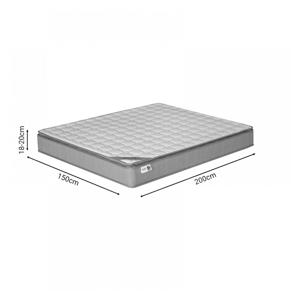Στρώμα Perfecto Pakoworld Continuous Springs Μονής Όψης Ανώστρωμα 22-24Cm 150X200Εκ