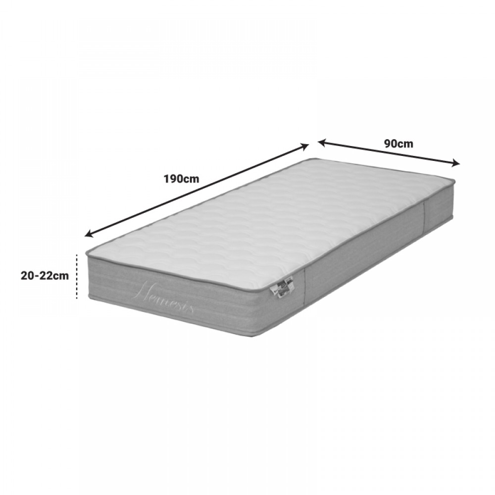Στρώμα Nemesis Pakoworld Pocket Spring Roll Pack Διπλής Όψης Aloe Vera 20-22Cm 90X190Εκ