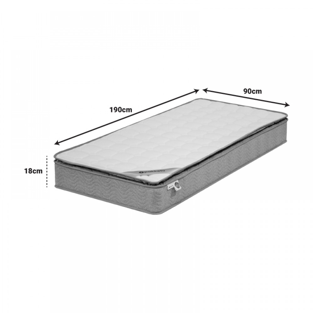 Στρώμα Perfecto Pakoworld Continuous Springs Μονής Όψης Ανώστρωμα 22-24Cm 90X190Εκ