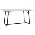 Τραπέζι Revello Pakoworld Sintered Stone Λευκό Μαρμάρου-Μαύρο 150X90X75Εκ