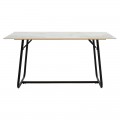 Τραπέζι Revello Pakoworld Sintered Stone Λευκό Μαρμάρου-Μαύρο 150X90X75Εκ