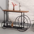 Κονσόλα Bike Pakoworld Χρώμα Μαύρο-Καρυδί 148X28X85Εκ