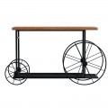 Κονσόλα Bike Pakoworld Χρώμα Μαύρο-Καρυδί 148X28X85Εκ