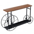 Κονσόλα Bike Pakoworld Χρώμα Μαύρο-Καρυδί 148X28X85Εκ
