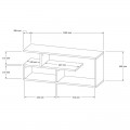 Έπιπλο Τηλεόρασης Waldo Pakoworld Λευκό 100X29,5X40Εκ