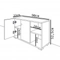 Έπιπλο Εισόδου Deril Pakoworld Λευκό-Sonoma 90X33X52.5Εκ