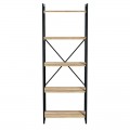 Βιβλιοθήκη Baker Pakoworld Καρυδί-Μαύρο 66X34X180Εκ
