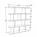 Βιβλιοθήκη Ratu Pakoworld Sonoma-Μαύρο 120X24,6X141Εκ