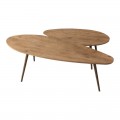 Τραπέζι Σαλονιού Monty Pakoworld 2 Τεμ. Σε Oak Απόχρωση 116X46X46Εκ