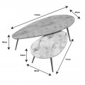 Τραπέζι Σαλονιού Monty Pakoworld 2 Τεμ. Σε Oak Απόχρωση 116X46X46Εκ