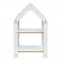 Ραφιέρα Τ. Montessori Zoilen Pakoworld Λευκό-Ροζ Mdf 50X30X80Εκ