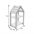 Ραφιέρα Τ. Montessori Zoilen Pakoworld Λευκό-Ροζ Mdf 50X30X80Εκ