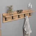 Κρεμάστρα Mec Pakoworld Μελαμίνη Σε Oak Απόχρωση 80X9.5X18Εκ