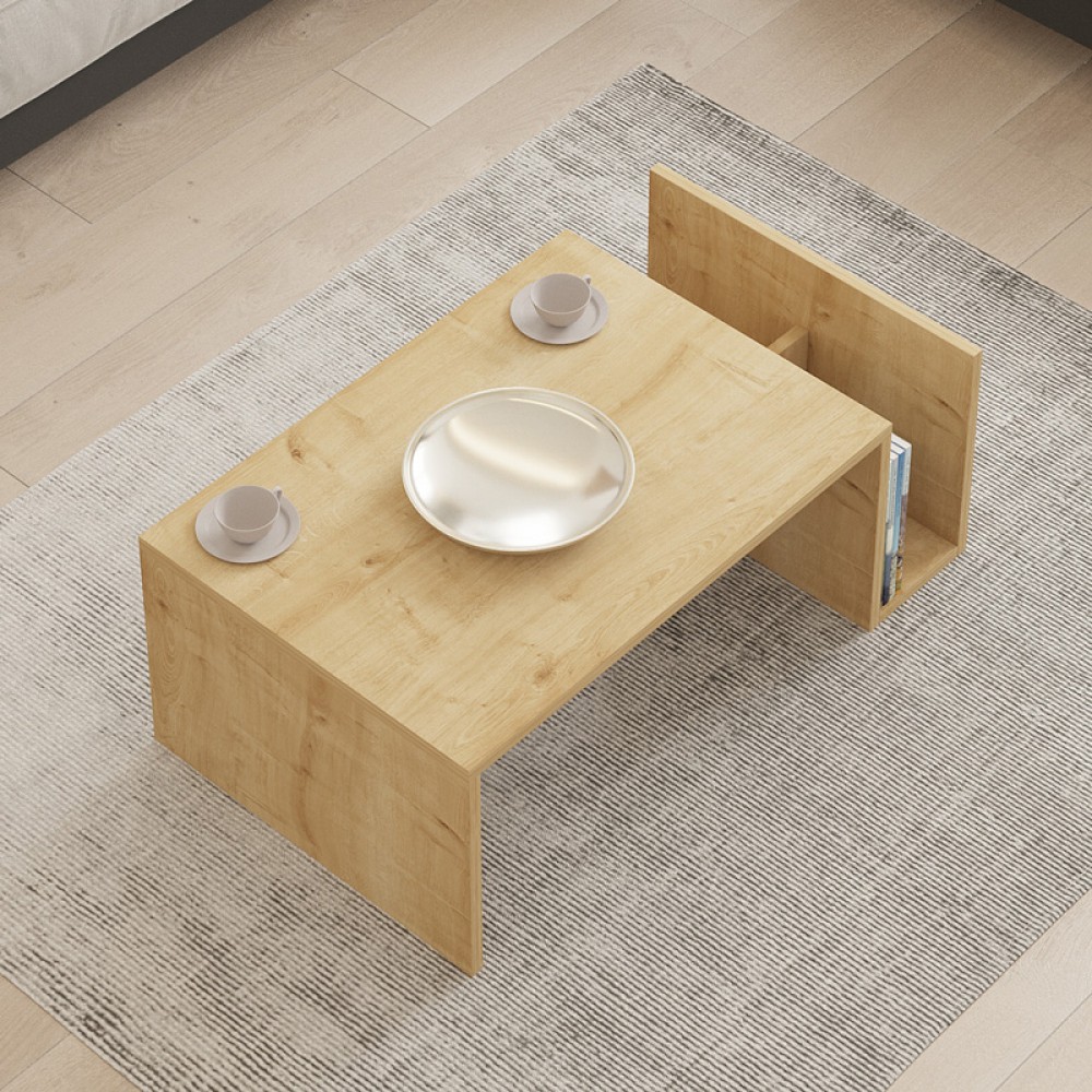 Τραπέζι Σαλονιού Poko Pakoworld Σε Oak Απόχρωση 86.8X50X32,4Εκ