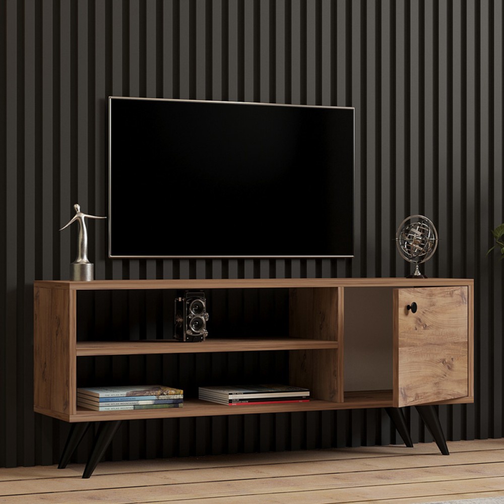 Έπιπλο Τηλεόρασης Wison Pakoworld Σε Sonoma Απόχρωση 120X29X50Εκ