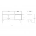 Έπιπλο Τηλεόρασης Wison Pakoworld Σε Sonoma Απόχρωση 120X29X50Εκ