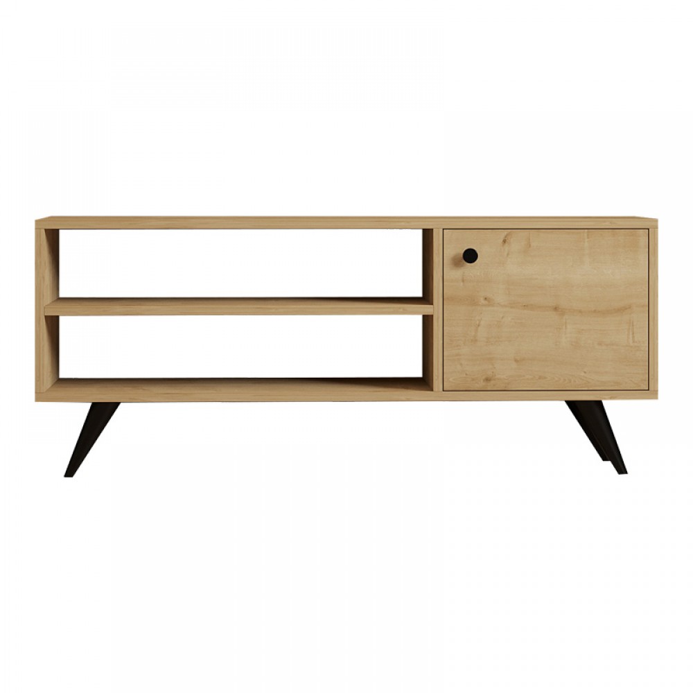 Έπιπλο Τηλεόρασης Wison Pakoworld Σε Oak Απόχρωση 120X29X50Εκ