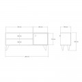 Έπιπλο Τηλεόρασης Wison Pakoworld Σε Oak Απόχρωση 120X29X50Εκ