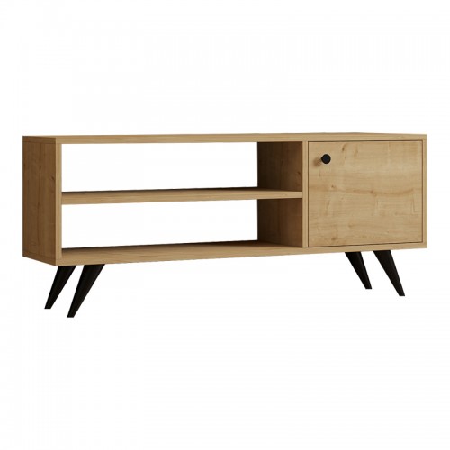 Έπιπλο Τηλεόρασης Wison Pakoworld Σε Oak Απόχρωση 120X29X50Εκ