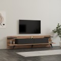 Έπιπλο Τηλεόρασης Astry Pakoworld Καρυδί Με Ανθρακί 180X36,8X45Εκ