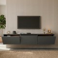 Έπιπλο Τηλεόρασης Επιτοίχιο Felita Pakoworld Ανθρακί 150X31,4X30Εκ