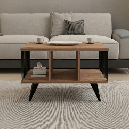 Τραπέζι Σαλονιού Pena Pakoworld Sonoma Με Μαύρο 90X60X39,5Εκ