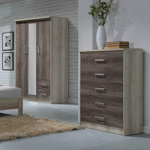 Συρταριέρα Olympus Pakoworld Με 4 Συρτάρια Χρώμα Castillo-Toro 80X40X95Εκ