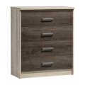 Συρταριέρα Olympus Pakoworld Με 4 Συρτάρια Χρώμα Castillo-Toro 80X40X95Εκ