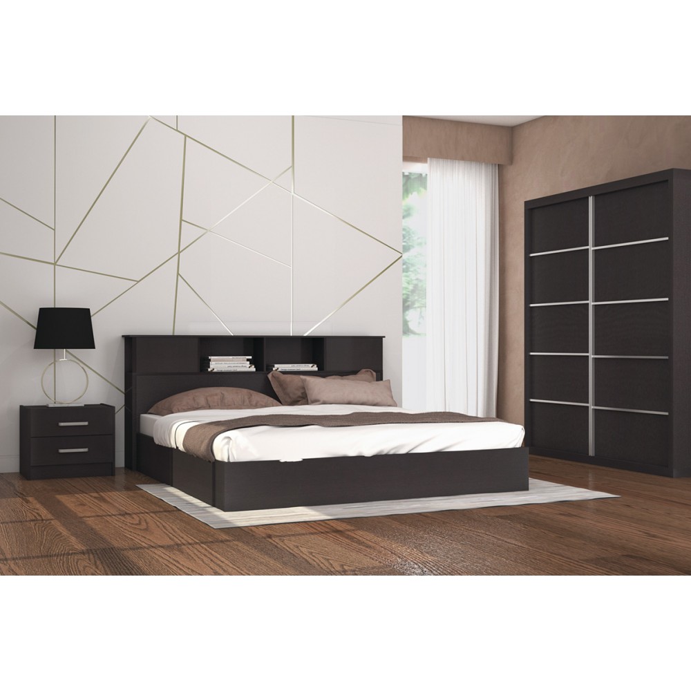 Κομοδίνο Olympus Pakoworld Χρώμα Wenge 47,5X40,5X40,5Εκ.