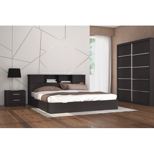 Κομοδίνο Olympus Pakoworld Χρώμα Wenge 47,5X40,5X40,5Εκ.