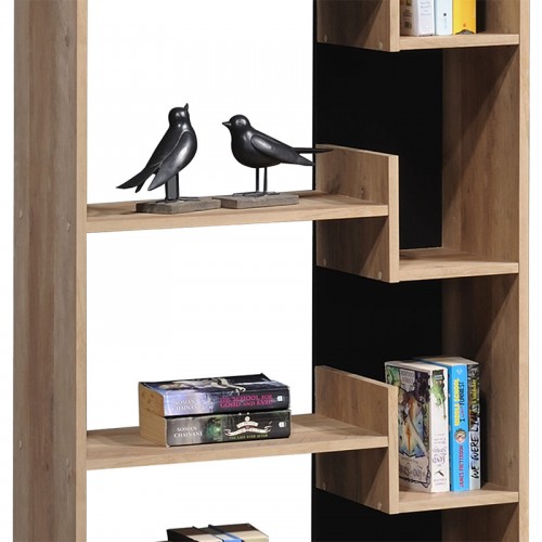 Βιβλιοθήκη Naya Pakoworld Sonoma-Ανθρακί 72X30X182.5Εκ