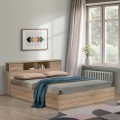 Κρεβάτι Διπλό Olympus Pakoworld Σε Sonoma Απόχρωση 160X200Εκ