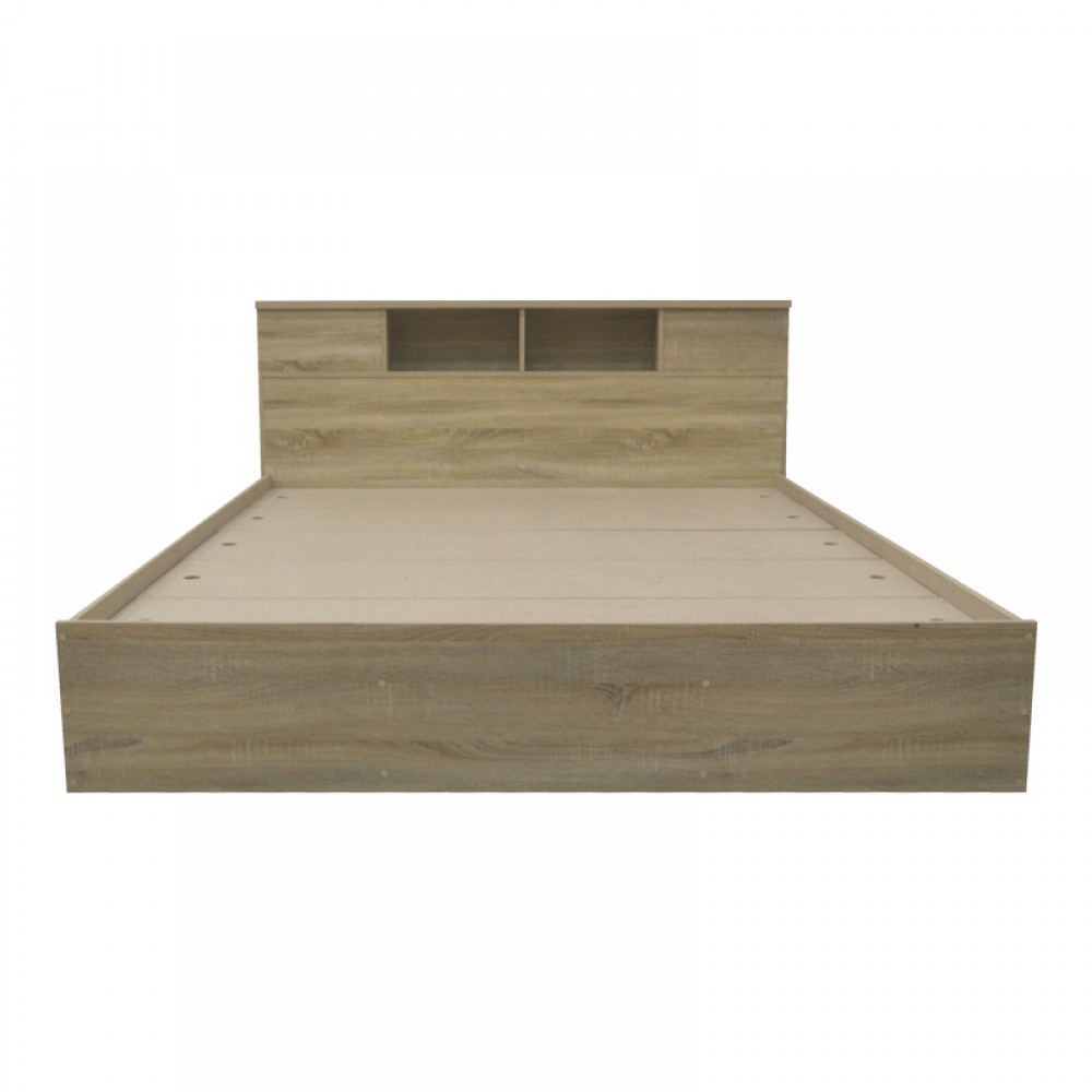 Κρεβάτι Διπλό Olympus Pakoworld Σε Sonoma Απόχρωση 160X200Εκ