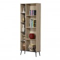 Βιβλιοθήκη Zezan Pakoworld Σε Sonoma-Ανθρακί Απόχρωση 76.5X30X200.5Εκ