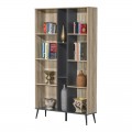 Βιβλιοθήκη Zezan Pakoworld Σε Sonoma-Ανθρακί Απόχρωση 114X30X200.5Εκ