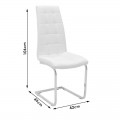 Καρέκλα Darrell Pakoworld Pu Μαύρο-Βάση Χρωμίου 42X49X106Εκ